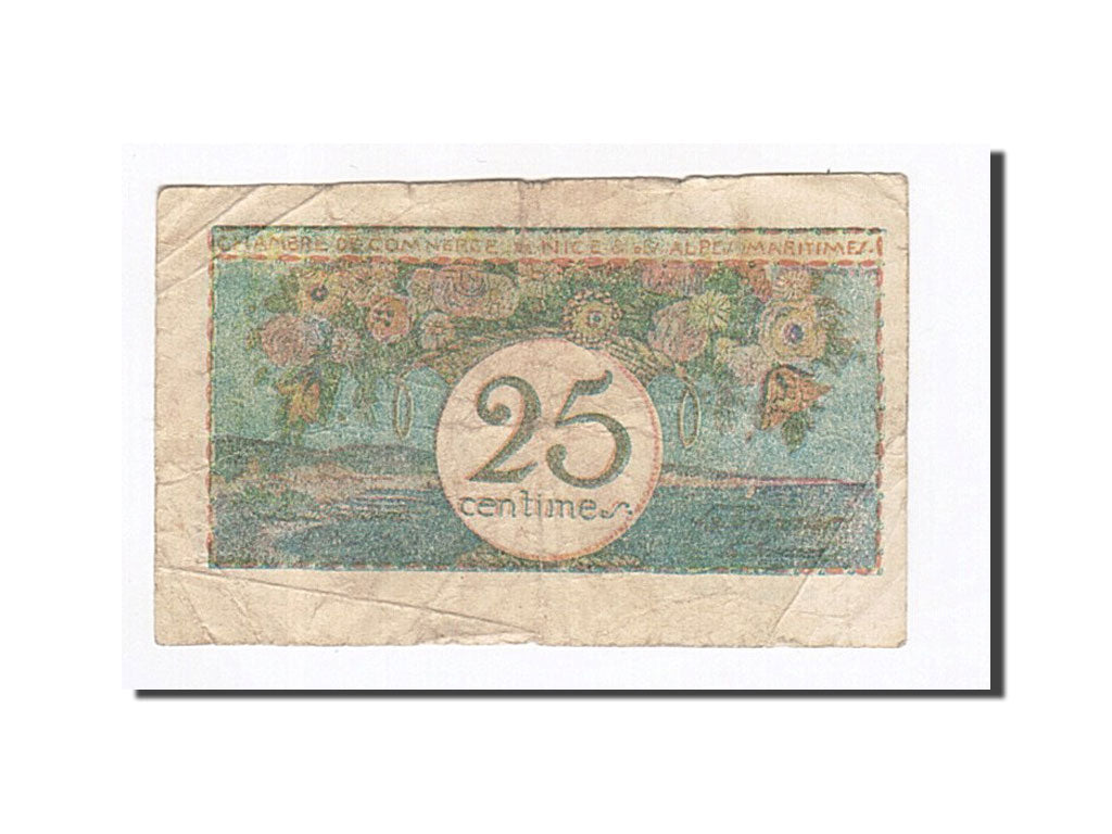 France, Nice, 25 Centimes, VF(30-35), Pirot:91-17