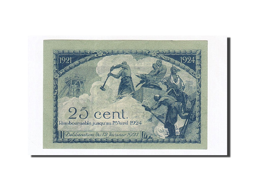 France, Saint-Etienne, 25 Centimes, 1921, UNC(63), Pirot:114-5