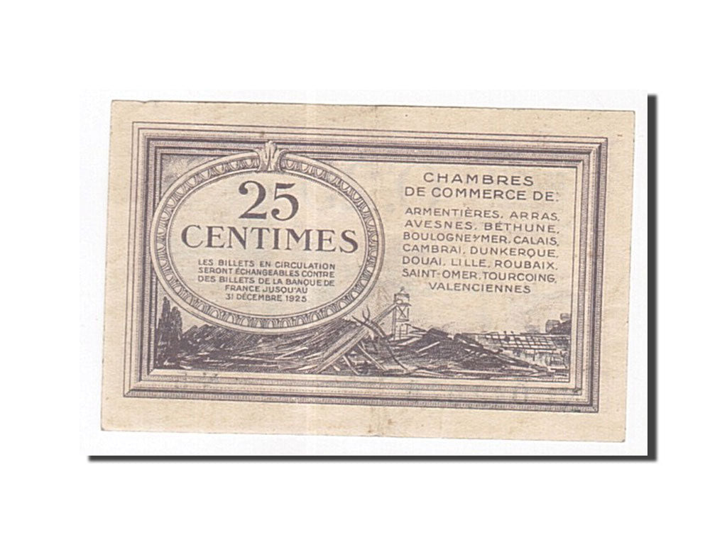 Banknote, Pirot:94-3, 25 Centimes, France, EF(40-45), Lille