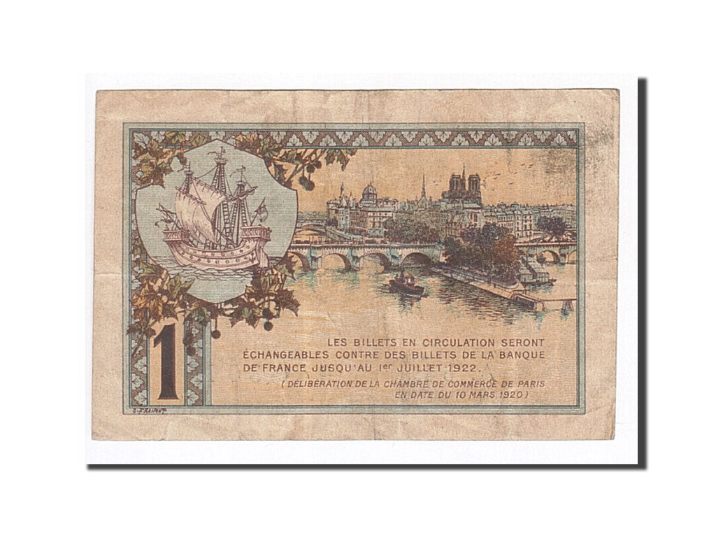 France, Paris, 1 Franc, 1920, VF(30-35), Pirot:97-36