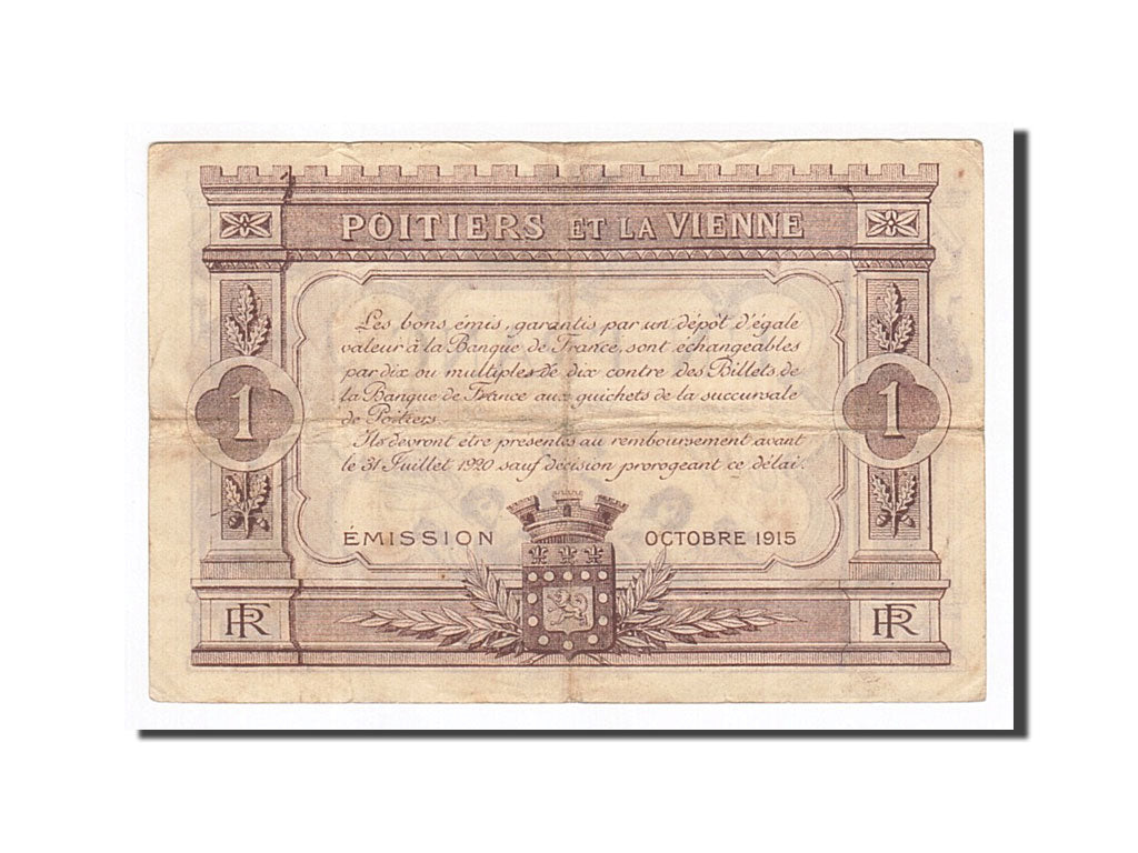 Frankreich, Poitiers, 1 Franc, 1915, SS, Pirot:101-3