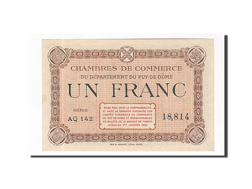 France, Clermont-Ferrand, 1 Franc, UNC(63), Pirot:103-17