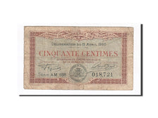Banknot, Francja, Chambéry, 50 Centimes, 1920, VF(20-25), Pirot:44-12