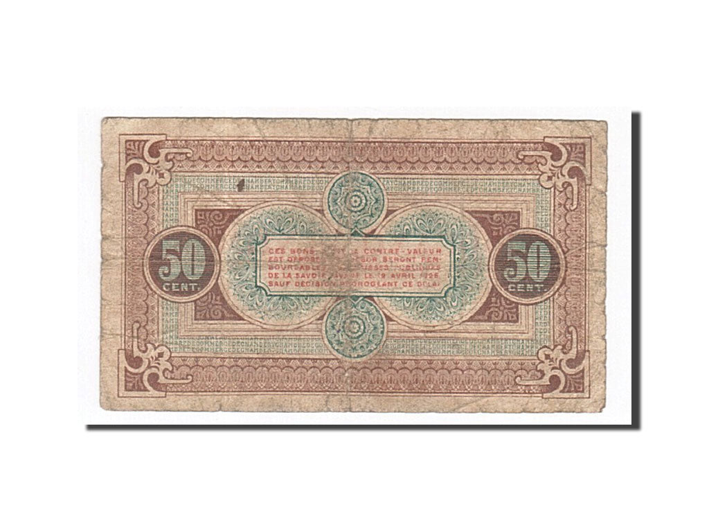 Banknote, Pirot:44-12, 50 Centimes, 1920, France, VF(20-25), Chambéry