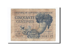 Banknote, Pirot:30-28, 50 Centimes, 1921, France, VF(20-25), Bordeaux
