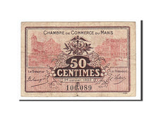 Geldschein, Frankreich, Le Mans, 50 Centimes, 1922, SS, Pirot:69-23
