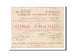 Banknot, Francja, Aubigny-au-Bac, 5 Francs, 1914, EF(40-45), Pirot:59-149