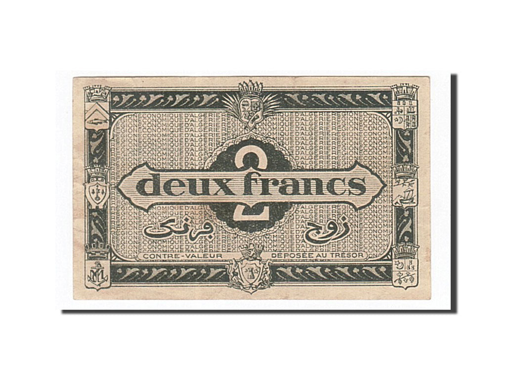 Algeria, 2 Francs, 1944, 1944-01-31, KM:99b, AU(50-53)