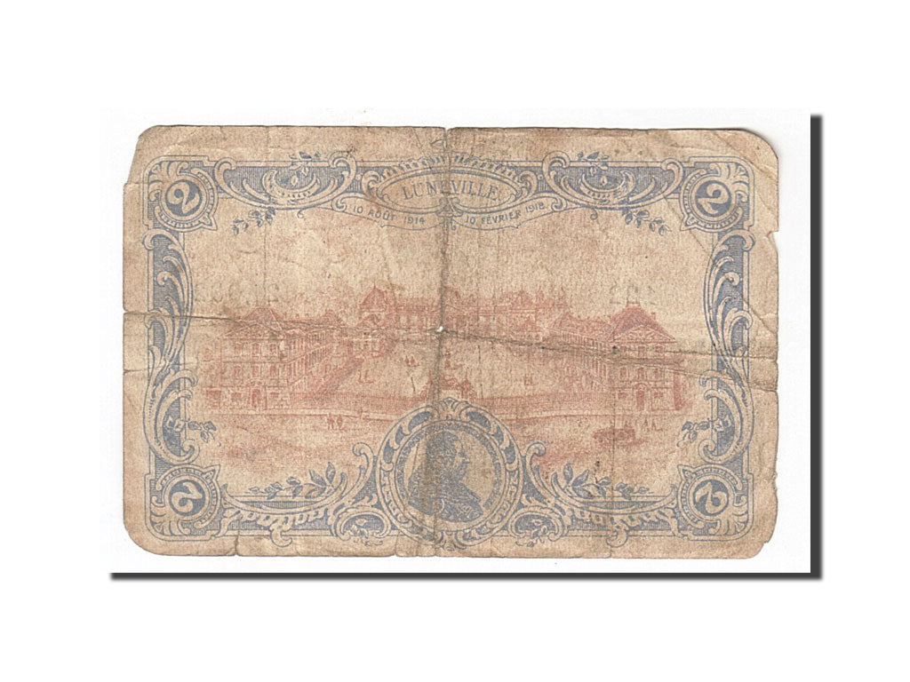 Billete, 2 Francs, Pirot:54-79, 1914, Francia, RC+, Lunéville