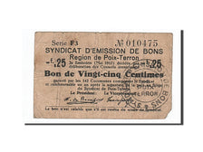 Banknote, Pirot:08-144, 25 Centimes, 1917, France, VF(30-35), Poix-Terron