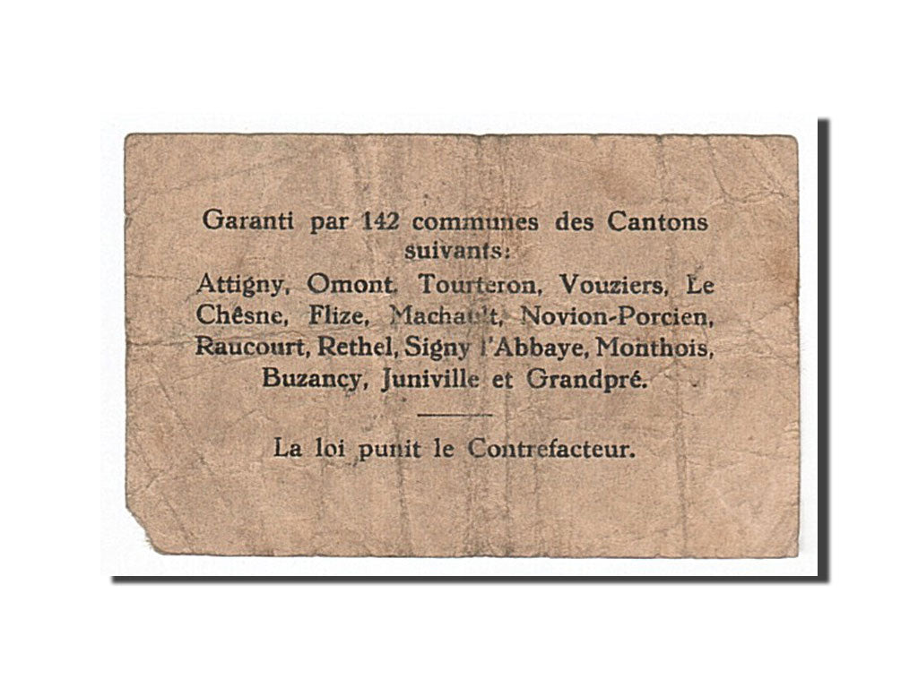 Banknote, Pirot:08-144, 25 Centimes, 1917, France, VF(30-35), Poix-Terron