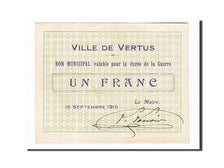 Banconote, Pirot:51-52, SPL, Vertus, 1 Franc, 1915, Francia