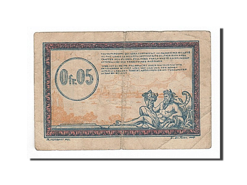 Biljet, Pirot:135-1, 5 Centimes, Frankrijk, TTB, Régie des chemins de Fer
