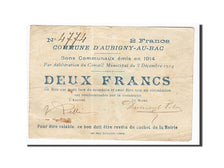 France, Aubigny-au-Bac, 2 Francs, 1914, EF(40-45), Pirot:59-144