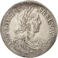 France, Louis XIV, Écu à la mèche longue, Ecu, 1652, Dijon, VF(30-35), Silver