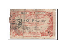 Banknote, Pirot:59-1135, 5 Francs, 1917, France, F(12-15), Fourmies