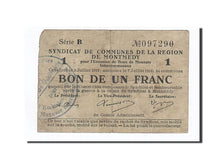 France, Montmedy, 1 Franc, 1916, VF(20-25), Pirot:55-01