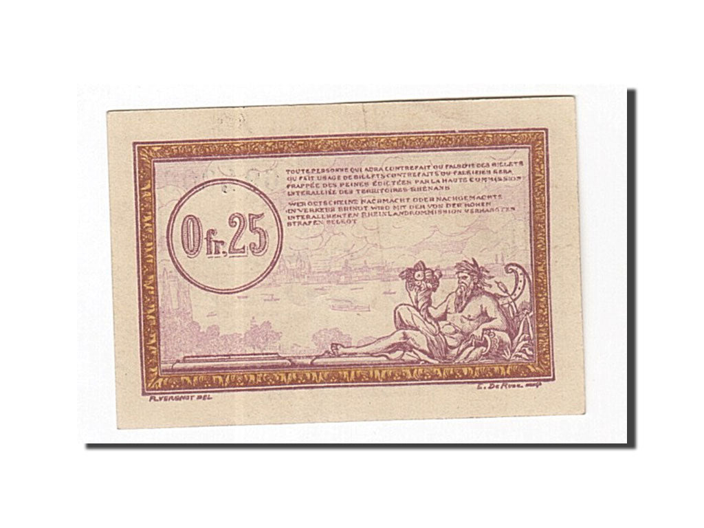 Biljet, Pirot:135-3, 25 Centimes, Frankrijk, SUP, Régie des chemins de Fer