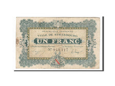 France, Strasbourg, 1 Franc, 1918, TB+, Pirot:133-4