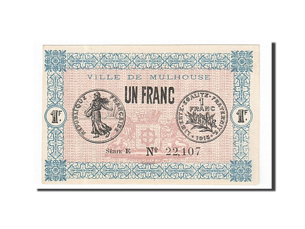 France, Mulhouse, 1 Franc, 1918, NEUF, Pirot:132-2