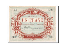 Banknote, Pirot:59-1595, 1 Franc, 1915, France, UNC(60-62), Lille