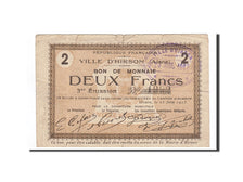 Banconote, Pirot:02-1182, BB, Hirson, 2 Francs, 1915, Francia