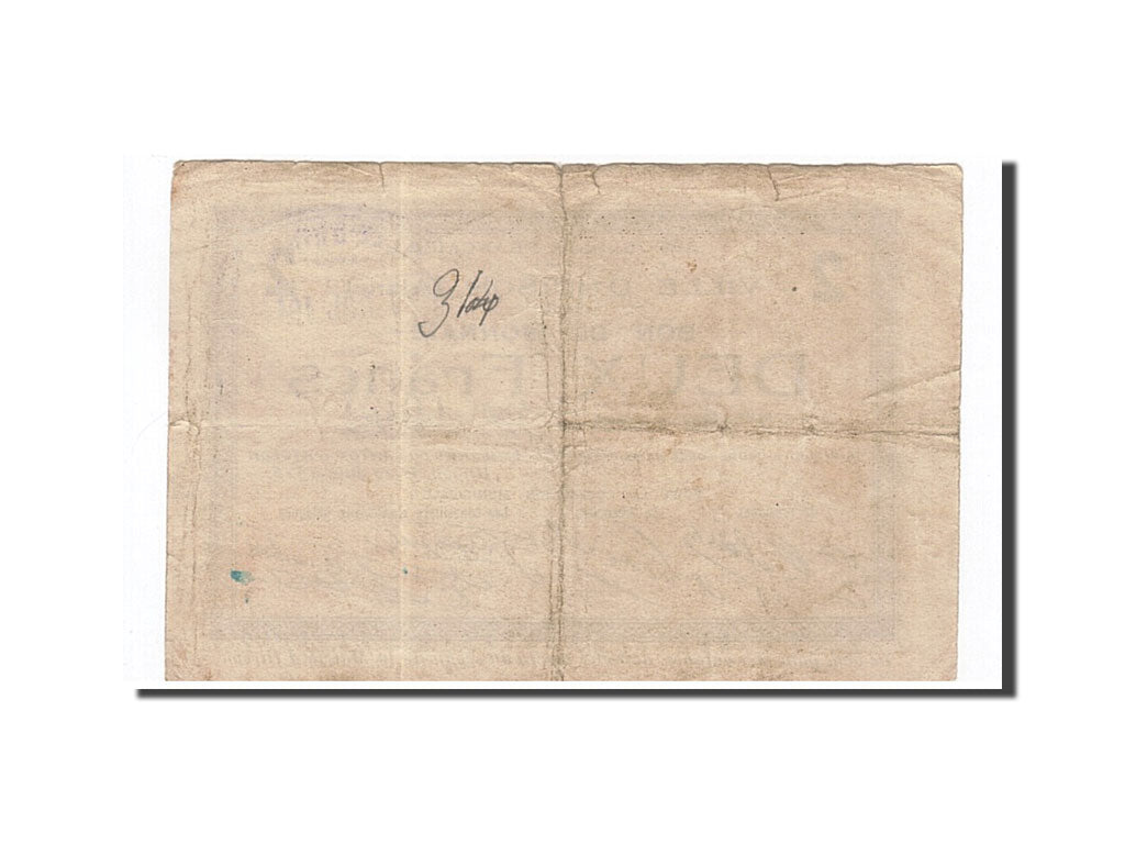 Banconote, Pirot:02-1182, BB, Hirson, 2 Francs, 1915, Francia