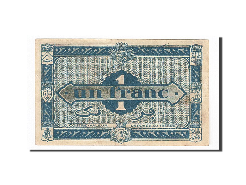 Algeria, 1 Franc, 1944, KM:101, 1944-01-31, AU(50-53)