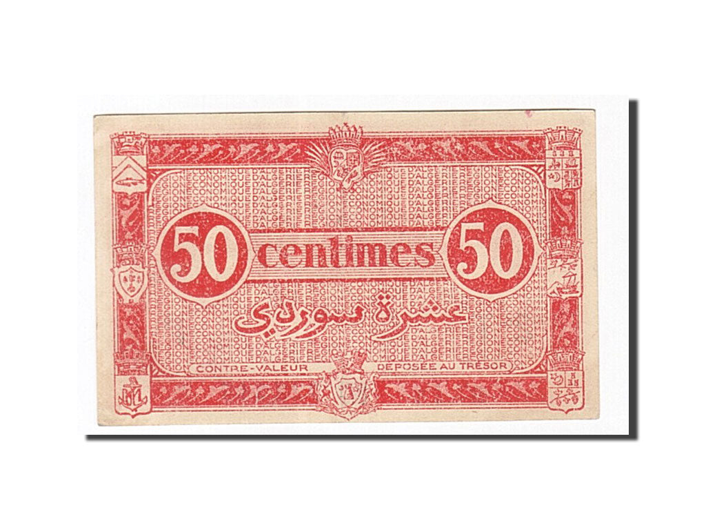 Banknote, Algeria, 50 Centimes, 1944, 1944-01-31, KM:100, UNC(63)