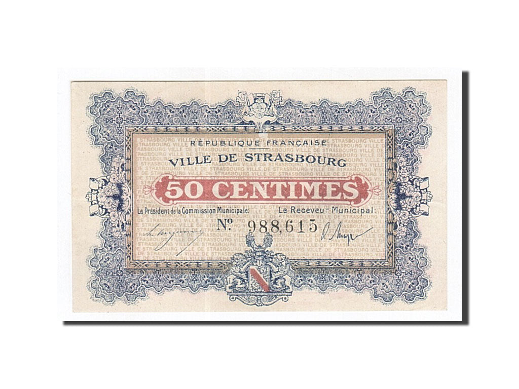 France, Strasbourg, 50 Centimes, 1918, UNC(63), Pirot:133-1