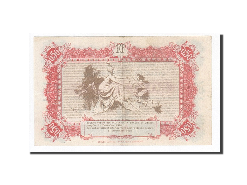 France, Strasbourg, 50 Centimes, 1918, UNC(63), Pirot:133-1