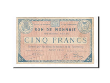 France, Roubaix et Tourcoing, 5 Francs, 1914, EF(40-45), Pirot:59-2057