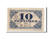Banknot, Francja, Lille, 10 Centimes, 1917, AU(55-58), Pirot:59-1632