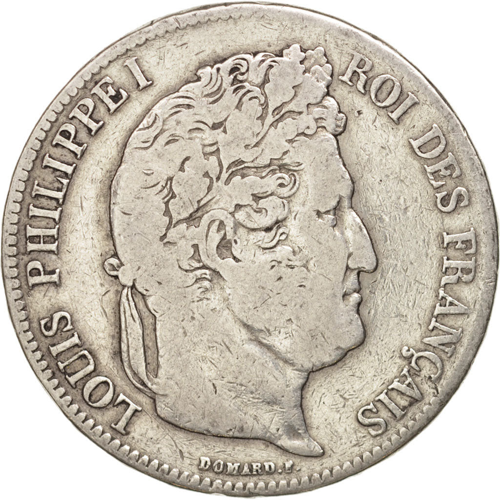 France, Louis-Philippe, 5 Francs, 1835, Marseille, F(12-15), Silver, KM:749.10