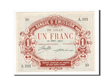 Banknote, Pirot:59-1595, 1 Franc, 1915, France, UNC(65-70), Lille