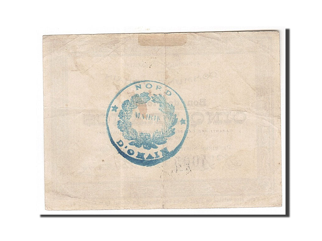 Banknote, Pirot:59-1882, 5 Francs, 1915, France, EF(40-45), Ohain