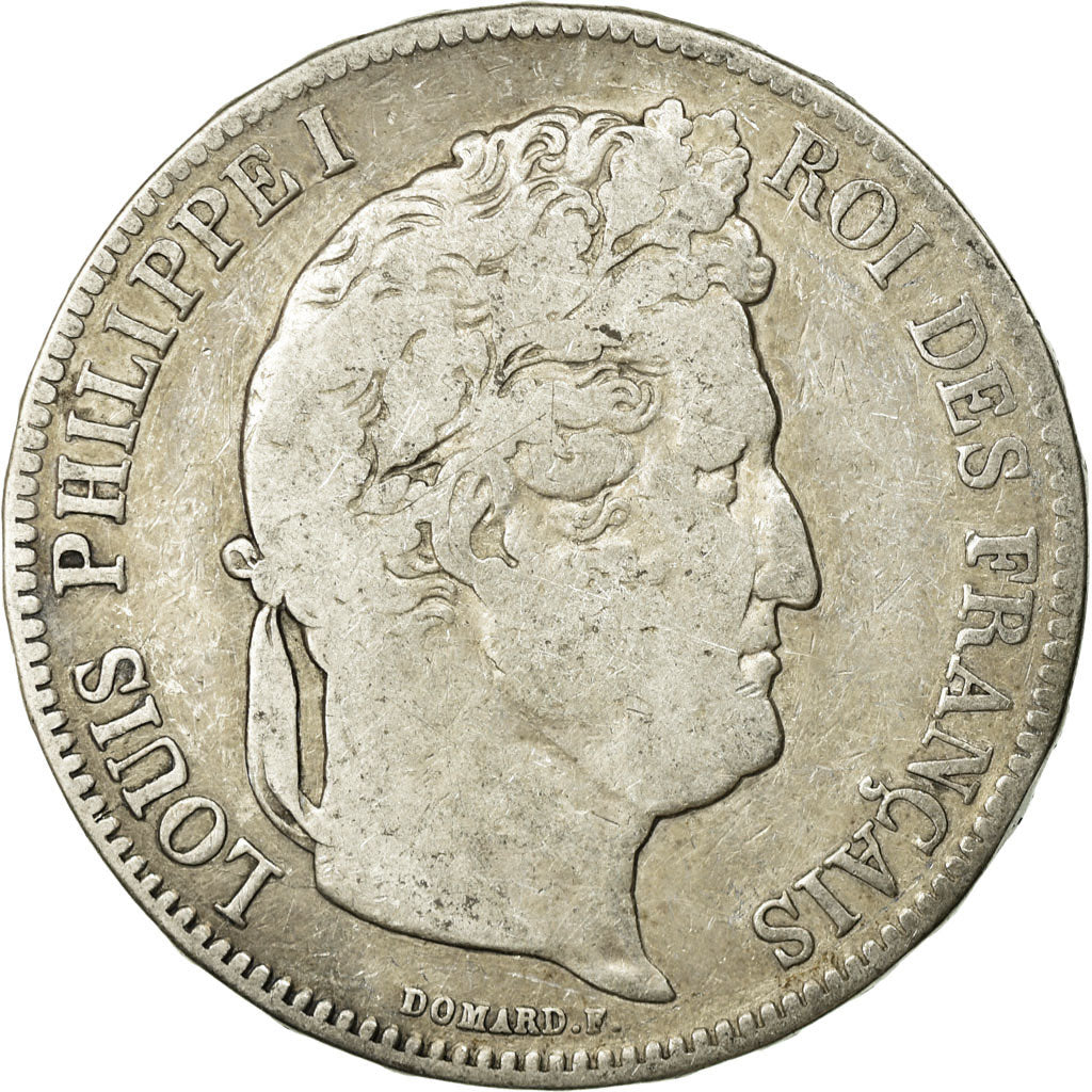 Coin, France, Louis-Philippe, 5 Francs, 1835, Marseille, F(12-15), Silver