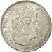 Moneta, Francia, Louis-Philippe, 5 Francs, 1843, Strasbourg, MB+, Argento
