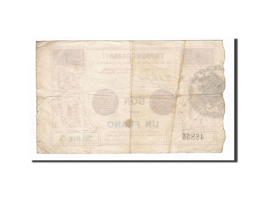 Banconote, Pirot:59-2544, BB, Valenciennes, 1 Franc, 1914, Francia