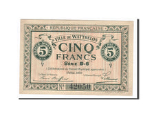 Banknote, Pirot:59-2764, 5 Francs, 1915, France, UNC(60-62), Wattrelos