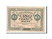 Banknote, Pirot:59-2764, 5 Francs, 1915, France, UNC(60-62), Wattrelos