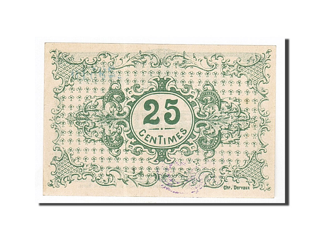 Banknote, Pirot:59-1256, 25 Centimes, 1915, France, UNC(65-70), Halluin
