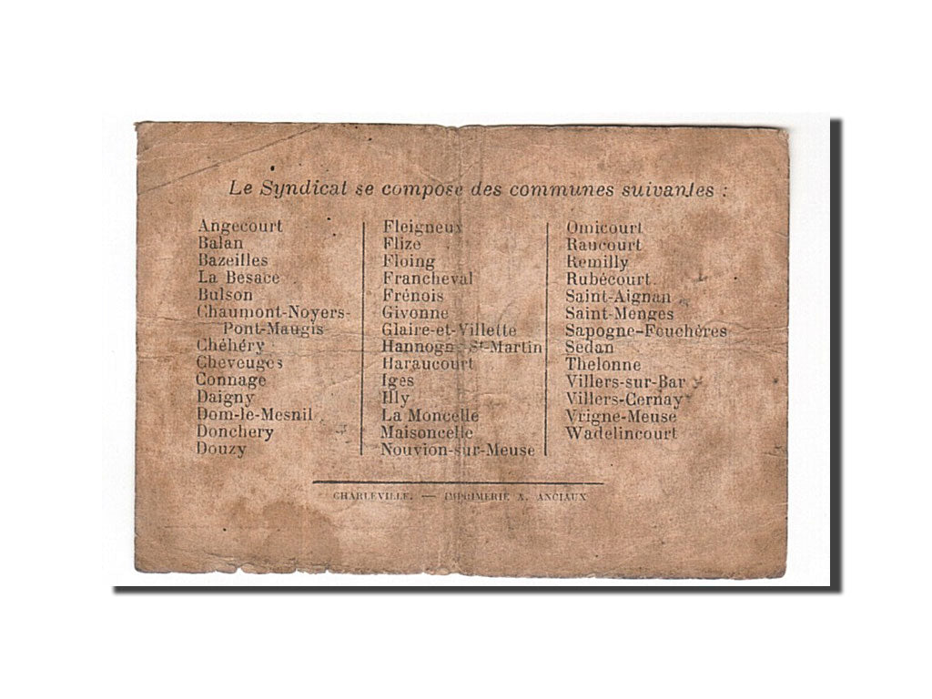 Banknote, Pirot:08-284, 2 Francs, 1916, France, VF(20-25), Sedan