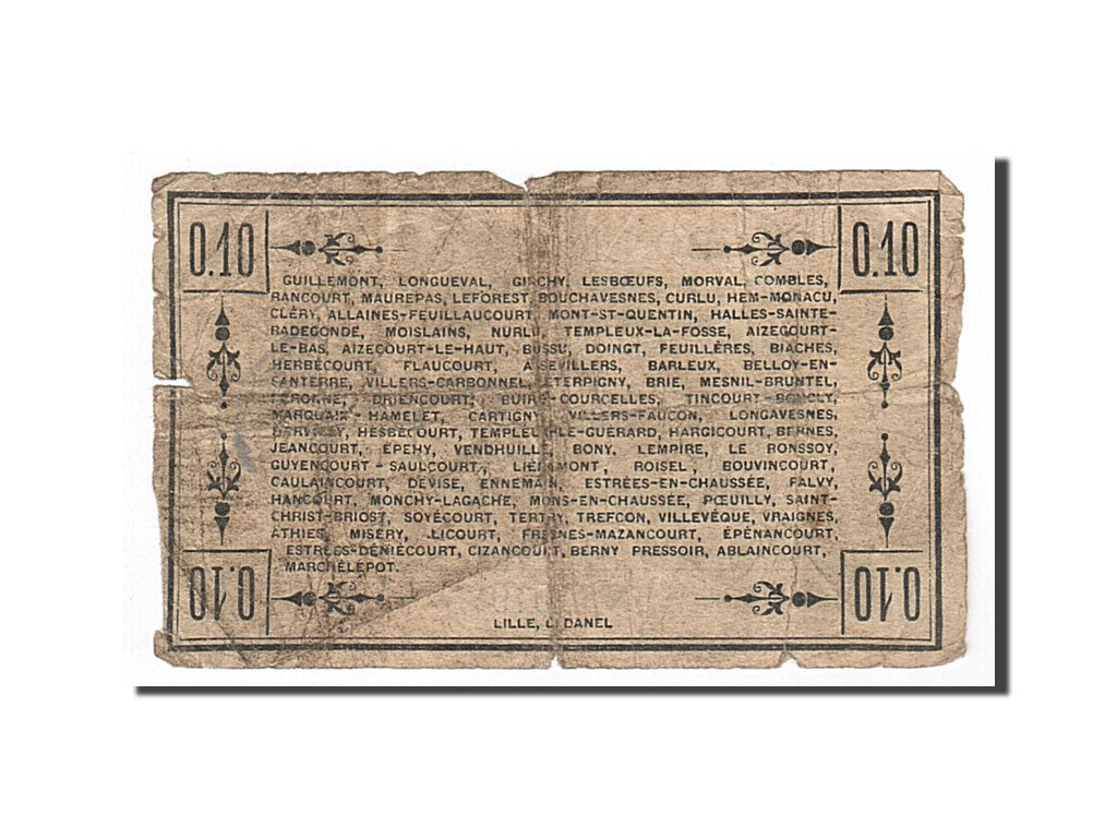 France, Peronne, 10 Centimes, 1915, VF(20-25), Pirot:80-411