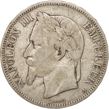Francia, Napoleon III, Napoléon III, 5 Francs, 1866, Paris, B+, Argento, KM:...
