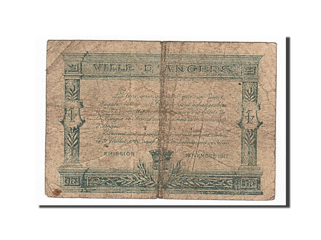 Frankreich, Angers, 25 Centimes, 1917, SGE+, Pirot:8-4