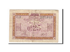 Banknot, Francja, Régie des chemins de Fer, 25 Centimes, EF(40-45), Pirot:135-3