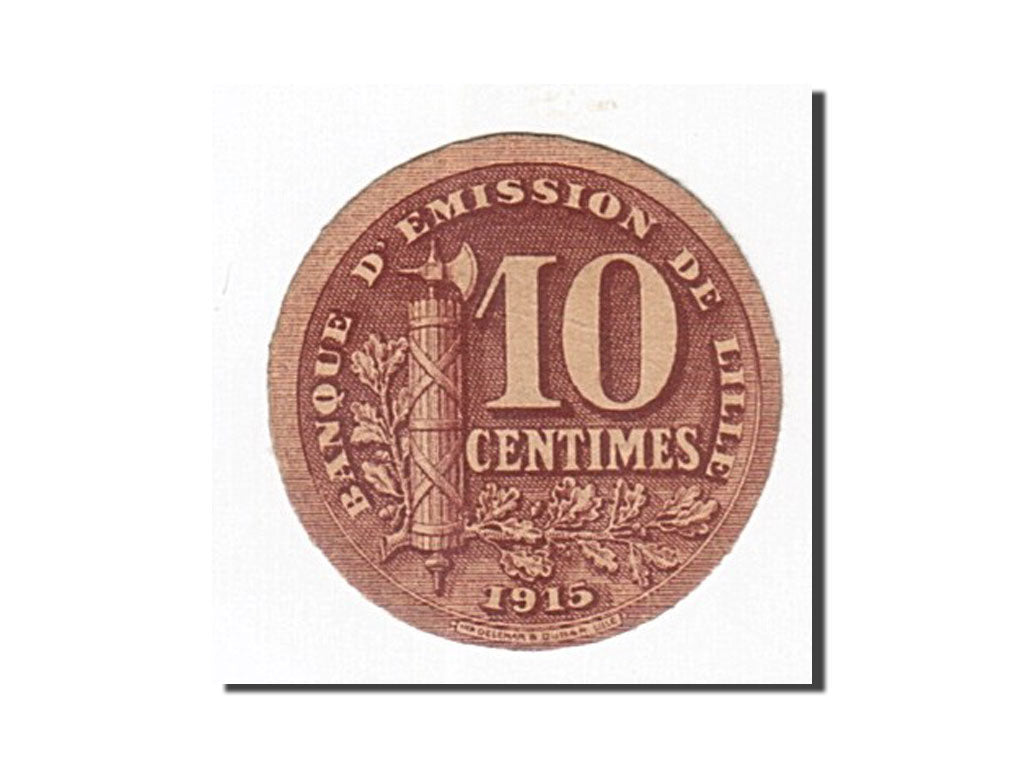 Banknote, Pirot:59-3059, 10 Centimes, 1915, France, UNC(63), Lille