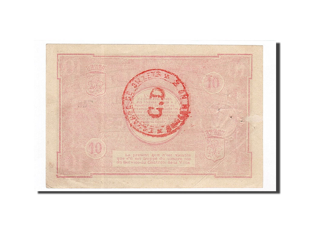 Banknote, Pirot:59-1609, 10 Francs, 1916, France, EF(40-45), Lille