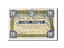 France, Roubaix et Tourcoing, 20 Francs, 1917, AU(55-58), Pirot:59-2153